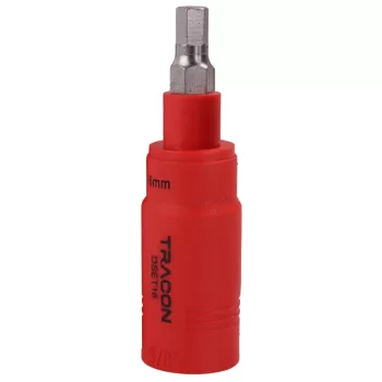 Tracon DSET16-B6 1000V-ra szigetelt dugókulcs imbuszfej, 3/8 col, 6 mm, feszültség alatti munkához