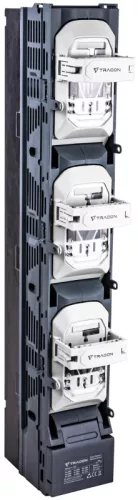 Tracon DSV2-3S Függ. bizt. szakaszolókapcs, 400A, pólusonként nyit, sarus 400/500V AC, 400 A, 100 kA; 690VAC, 315A,50 kA; 3x1P,NH2,M10