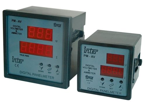 Tracon DTT-1-72, Digitális amper és voltmérő állítható áramváltó áttétellel 72×72mm, 500V AC, 0-9500/5A AC