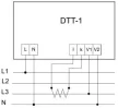 Tracon DTT-1-96, Digitális amper és voltmérő állítható áramváltó áttétellel 96×96mm, 500V AC, 0-9500/5A AC
