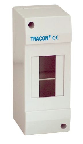 Tracon EDFK-1/1AN Műanyag kiselosztó, ajtó nélkül, 1 modul, IP40, falon kívüli