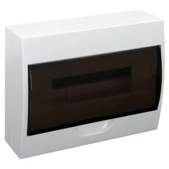   Tracon EDFK-12/1 Műanyag kiselosztó, 12 modul, 1 sor, füstszínű ajtóval, IP40, falon kívüli