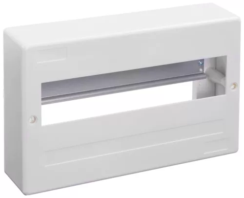 Tracon EDFK-12/1AN Műanyag kiselosztó, ajtó nélkül, 12 modul, IP40, falon kívüli, N/PE sínnel