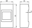 Tracon EDFK-12/1AN Műanyag kiselosztó, ajtó nélkül, 12 modul, IP40, falon kívüli, N/PE sínnel