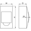 Tracon EDFK-14/3, Falon kívüli elosztódoboz füstszínű ajtóval, N/PE sínnel 3×14 (42) modul, IP40, (H×W×D=475×310×85mm)