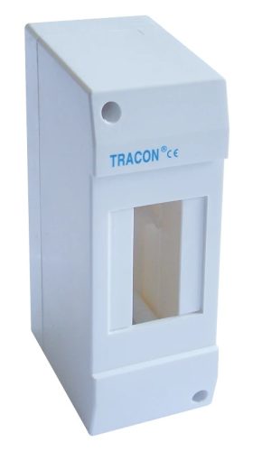 Tracon EDFK-2/1AN Műanyag kiselosztó, ajtó nélkül, 2 modul, IP40, falon kívüli