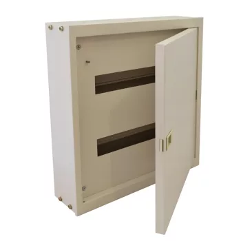  Tracon EDFKF-16/3 Maszkolt fém szekrény, 48 modul, 3 sor, teli ajtóval, 605x445x110, IP42, falon kívüli