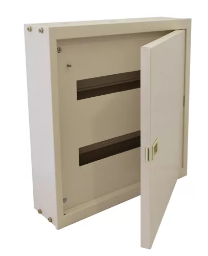 Tracon EDFKF-16/3 Maszkolt fém szekrény, 48 modul, 3 sor, teli ajtóval, 605x445x110, IP42, falon kívüli
