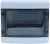 Tracon EDFKIP65N121 Falon kívüli elosztódoboz, átlátszó ajtóval, N/PE sínnel 1×12 mod, H×W×D=259×298×140mm, IP65, 1000VAC, 1500 VDC