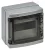 Tracon EDFKIP65N81 Falon kívüli elosztódoboz, átlátszó ajtóval, N/PE sínnel 1×8 mod, H×W×D=209×215×98mm, IP65, 1000 VAC, 1500 VDC