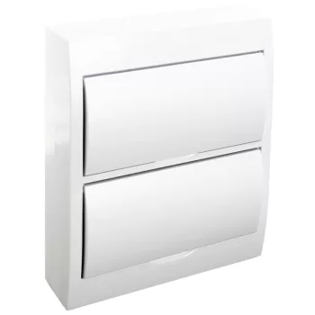   Tracon EDFKN-12/2 Műanyag kiselosztó, 24 modul, 2 sor, teli ajtóval, IP40, falon kívüli