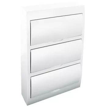   Tracon EDFKN-14/3, Falon kívüli elosztódoboz fehér ajtóval, N/PE sínnel 3×14 (42) modul, IP40, (H×W×D=475×310×85mm)