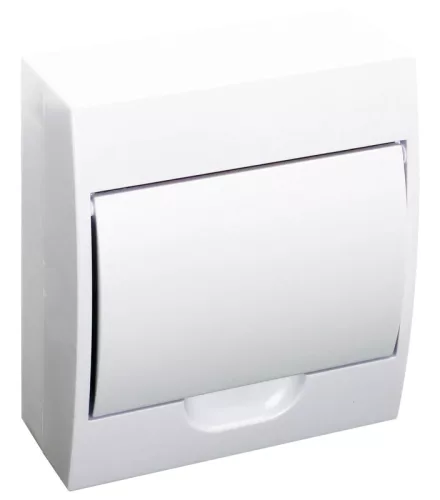 Tracon EDFKN-8/1 Műanyag kiselosztó, 8 modul, 1 sor, teli ajtóval, IP40, falon kívüli