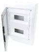 Tracon EDFKS-12/2 Műanyag kiselosztó, 24 modul, 2 sor, füstszínű sík ajtóval, IP40, falon kívüli