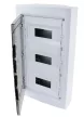 Tracon EDFKS-12/3 Műanyag kiselosztó, 36 modul, 3 sor, füstszínű sík ajtóval, IP40, falon kívüli