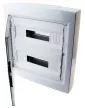 Tracon EDFKS-18/2 Műanyag kiselosztó, 36 modul, 2 sor, füstszínű sík ajtóval, IP40, falon kívüli