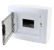 Tracon EDFKS-8/1 Műanyag kiselosztó, 8 modul, 1 sor, füstszínű sík ajtóval, IP40, falon kívüli