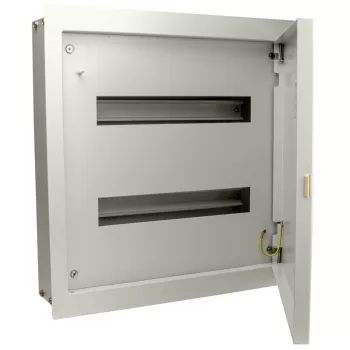   Tracon EDSF-16/2 Maszkolt fém szekrény, 32 modul, 2 sor, teli ajtóval, 476x464x115, IP42, süllyesztett