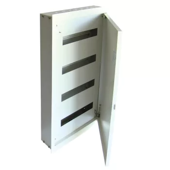   Tracon EDSF-16/4 Maszkolt fém szekrény, 64 modul, 4 sor, teli ajtóval, 776x464x115, IP42, süllyesztett