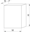 Tracon EDSF-16/4 Maszkolt fém szekrény, 64 modul, 4 sor, teli ajtóval, 776x464x115, IP42, süllyesztett