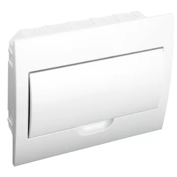   Tracon EDSN-12/1 Műanyag kiselosztó, 12 modul, 1 sor, teli ajtóval, IP40, süllyesztett