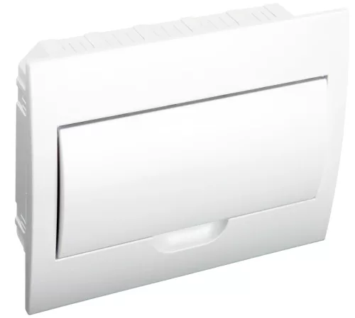 Tracon EDSN-12/1 Műanyag kiselosztó, 12 modul, 1 sor, teli ajtóval, IP40, süllyesztett