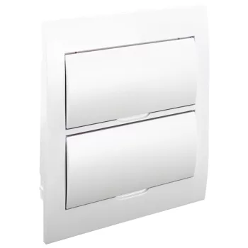   Tracon EDSN-12/2 Műanyag kiselosztó, 24 modul, 2 sor, teli ajtóval, IP40, süllyesztett