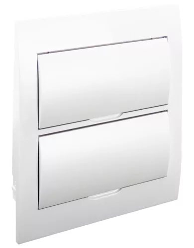 Tracon EDSN-12/2 Műanyag kiselosztó, 24 modul, 2 sor, teli ajtóval, IP40, süllyesztett