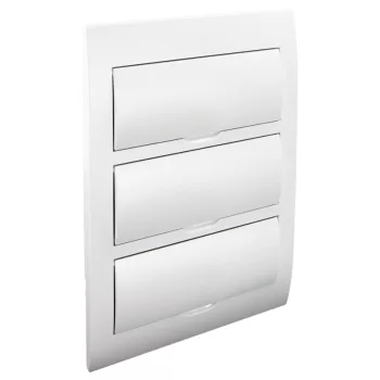   Tracon EDSN-14/3, Süllyesztett elosztódoboz, fehér ajtóval, N/PE sínnel 3×14 (42) modul, IP40, (H×W×D=475×310×75mm)