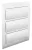Tracon EDSN-14/3, Süllyesztett elosztódoboz, fehér ajtóval, N/PE sínnel 3×14 (42) modul, IP40, (H×W×D=475×310×75mm)