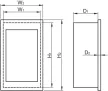 Tracon EDSN-14/3, Süllyesztett elosztódoboz, fehér ajtóval, N/PE sínnel 3×14 (42) modul, IP40, (H×W×D=475×310×75mm)