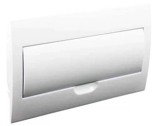 Tracon EDSN-18/1 Műanyag kiselosztó, 18 modul, 1 sor, teli ajtóval, IP40, süllyesztett