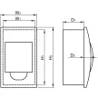 Tracon EDSN-18/1 Műanyag kiselosztó, 18 modul, 1 sor, teli ajtóval, IP40, süllyesztett