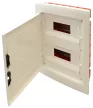 Tracon EDSSN-12/2 Műanyag kiselosztó, 24 modul, 2 sor, teli sík ajtóval, IP40, süllyesztett