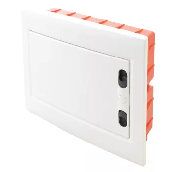   Tracon EDSSN-8/1 Műanyag kiselosztó, 8 modul, 1 sor, teli sík ajtóval, IP40, süllyesztett