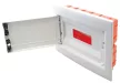 Tracon EDSSN-8/1 Műanyag kiselosztó, 8 modul, 1 sor, teli sík ajtóval, IP40, süllyesztett