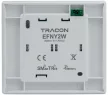 Tracon EFNY2W Rádiós jeladó nyomógomb, 2 csatornás, fali, fehér 3 VDC, 868,32 Mhz, 300 m