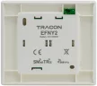 Tracon EFNY2 Rádiós jeladó nyomógomb, 2 csatornás, fali 3 VDC, 868,32 Mhz, 300 m