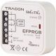 Tracon EFPRGB Rádiós RGB vezérlő, szerelvénydobozba,3 csatornás,EFC-01-hez 10-14 VDC, 250 W, 868.32 MHz