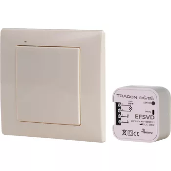   Tracon EFSVD Vezeték nélküli dimmer készlet, 1 csatornás 230 V, 50 Hz, 250 W, 868.32 MHz