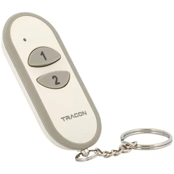   Tracon EFT2 Rádiós távirányító, 2 csatornás, kulcstartóra 3 VDC, 868,32 Mhz, 300 m
