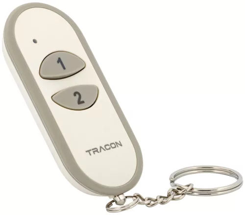 Tracon EFT2 Rádiós távirányító, 2 csatornás, kulcstartóra 3 VDC, 868,32 Mhz, 300 m