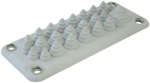Tracon EKBV-04 Elosztószekrény kábelbevezető, gumi, 25db kábelhez 222x92mm; IP55