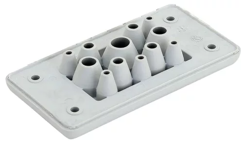Tracon EKBV-10 Elosztószekrény kábelbevezető, gumi, 12db kábelhez 107×56×19mm, IP65