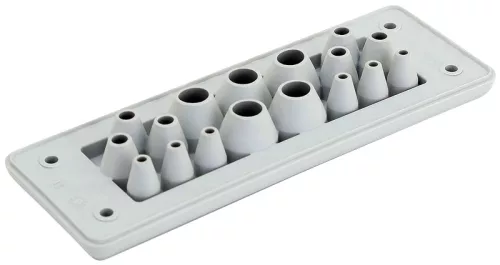 Tracon EKBV-24 Elosztószekrény kábelbevezető, gumi, 17db kábelhez 153×56×19mm, IP65