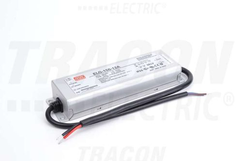 Tracon ELG-150-12APL, Professzionális fém házas LED meghajtó 100-305 VAC / 12 VDC; 150 W; 0-11 A; PFC; IP65