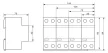 Tracon ESPD1+2-50-2P, T1+T2 AC típusú túlfeszültség levezető, egybeépített Uc:385V; Iimp:50kA; In:50kA; Imax:160kA; Up:2,5kV; 2P