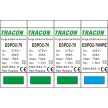 Tracon ESPD2-70-3+1P, T2 AC típusú túlfeszültség levezető, cserélhető betéttel Uc:275/255V; In:40kA; Imax:70kA; Up:1,7/1,5kV; 3+1P