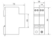 Tracon ESPD3-10-1+1P, T3 AC típusú túlfeszültség levezető, egybeépített Uc:275V; In:10kA; Uoc:20kV; Up:1,2kV; 1+1P