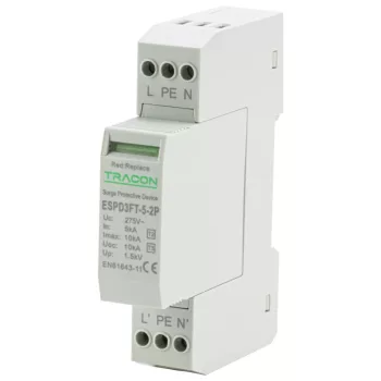Tracon ESPD3FT-5-2P T3 túlfeszültség-levezető 2P cserélhető betéttel
